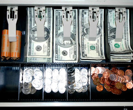 Cash register drawer