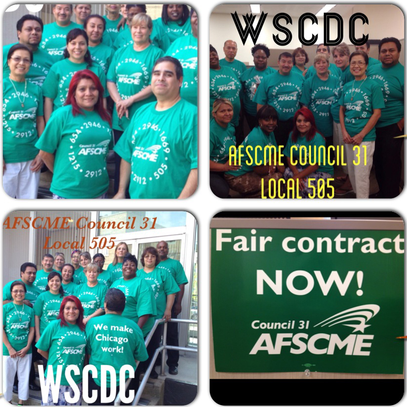  City of Chicago Green Day for a fair contract, Sept. 2013