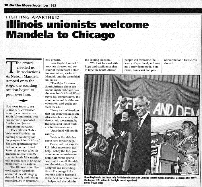 Nelson Mandela in Chicago, 1993
