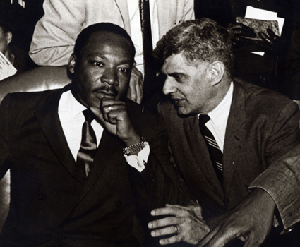 Martin Luther King Jr. consults with AFSCME President Jerry Wurf in Memphis, where King had gone to support striking sanitation workers. 