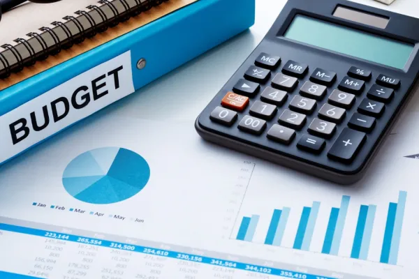 Stock image of a budget.