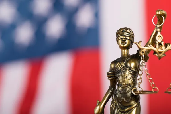 A photo of the scales of justice