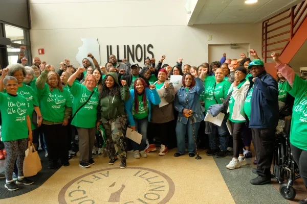 AFSCME members at DSP Lobby Day in Springfield