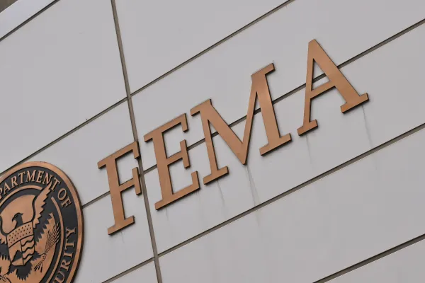 Sign reading FEMA